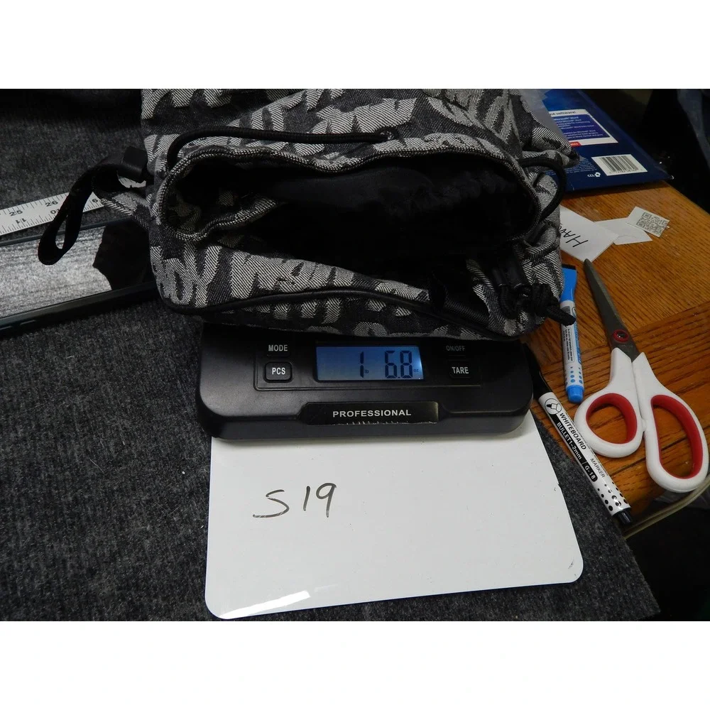 Supreme Fat Tip Jacquard Denim Backpack Black White Graffiti Logo Bag